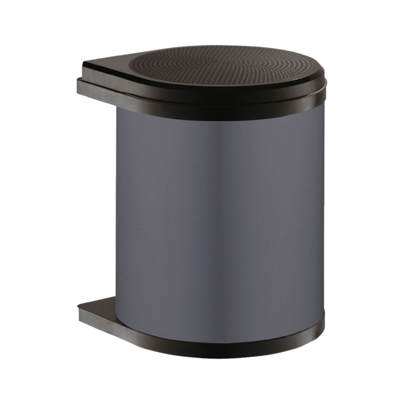 Cubo de basura 5Lt de acero, color negro