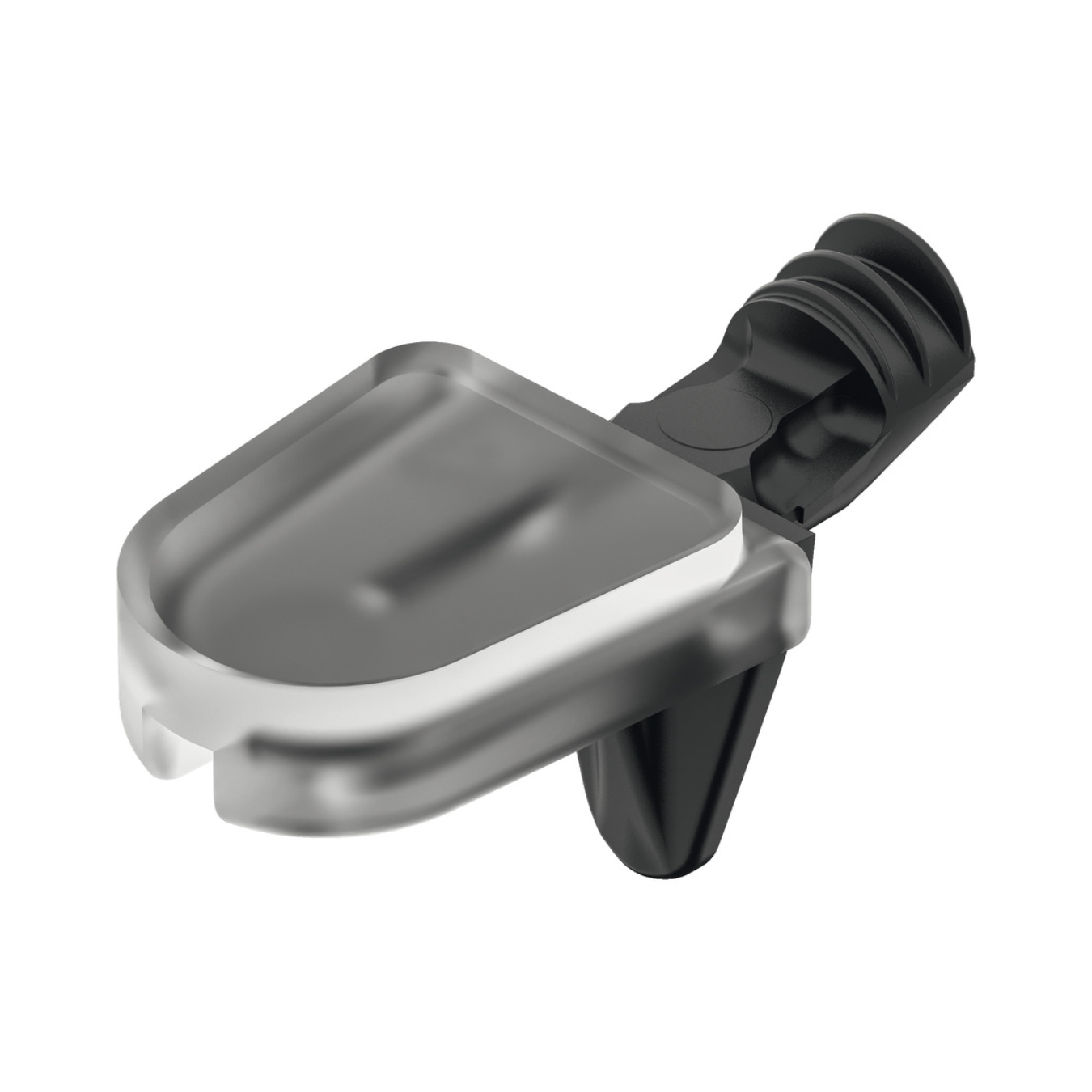 Soporte de repisa negro para vidrio