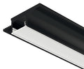Perfil/Tirador Gola aluminio negro para cinta LED / un solo lado. Modelo 3101