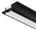 Perfil/Tirador Gola aluminio negro para cinta LED / dos lados . Modelo 3102
