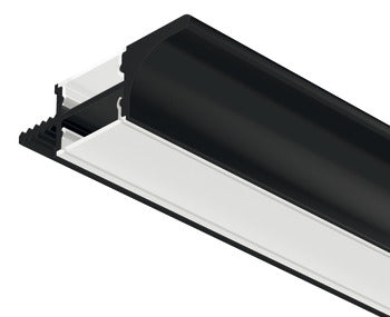 Perfil/Tirador Gola aluminio negro para cinta LED / dos lados . Modelo 3102